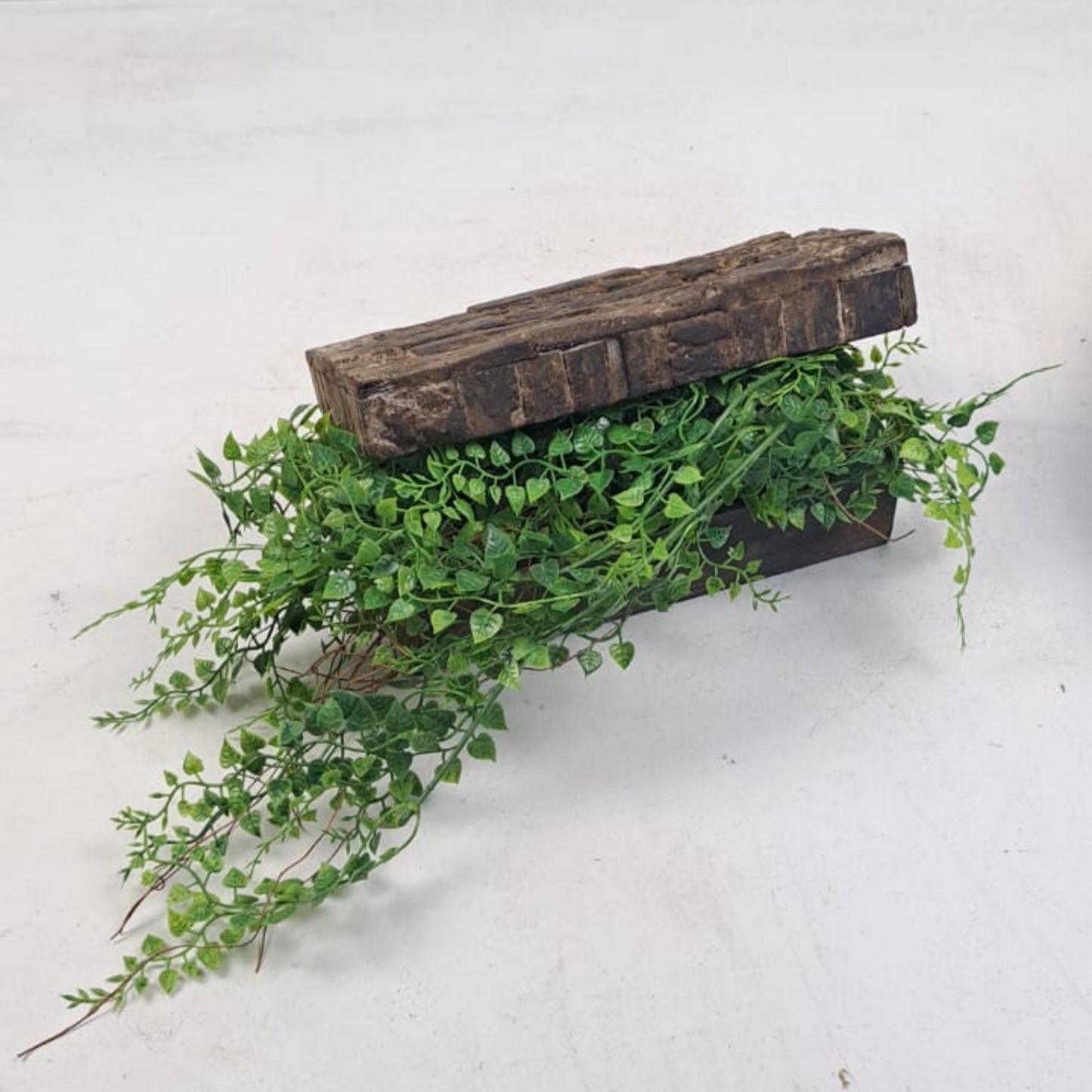 Vintage Lidded Wooden Box from India