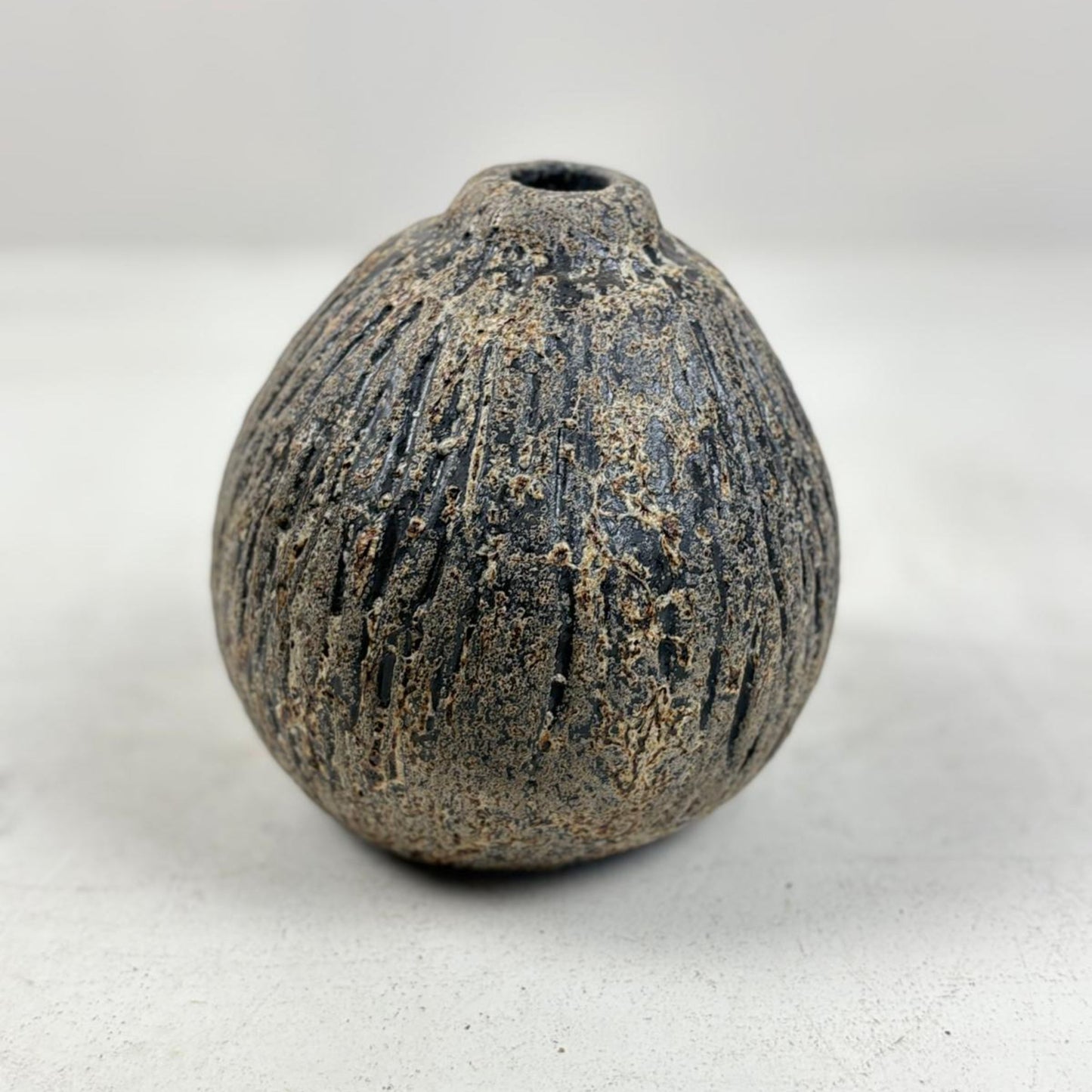 Vintage Clay Vessel - textured, medium