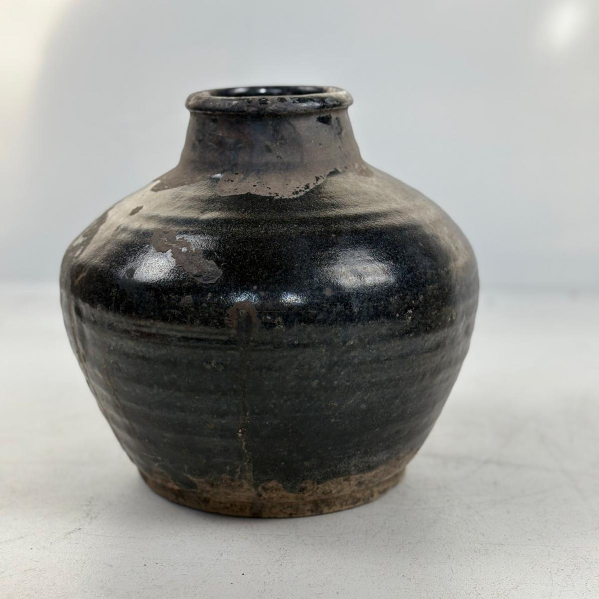 Rare Vintage Glazed Pottery Vase