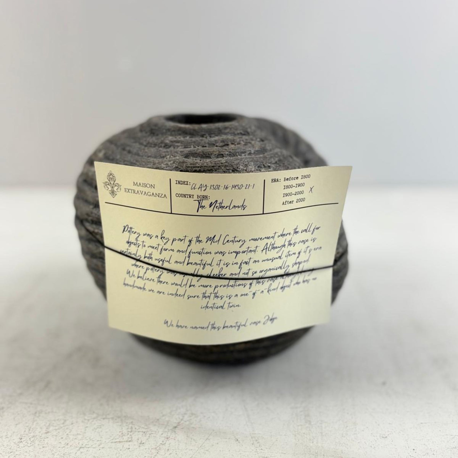 Vintage Handmade Vase - The Netherlands