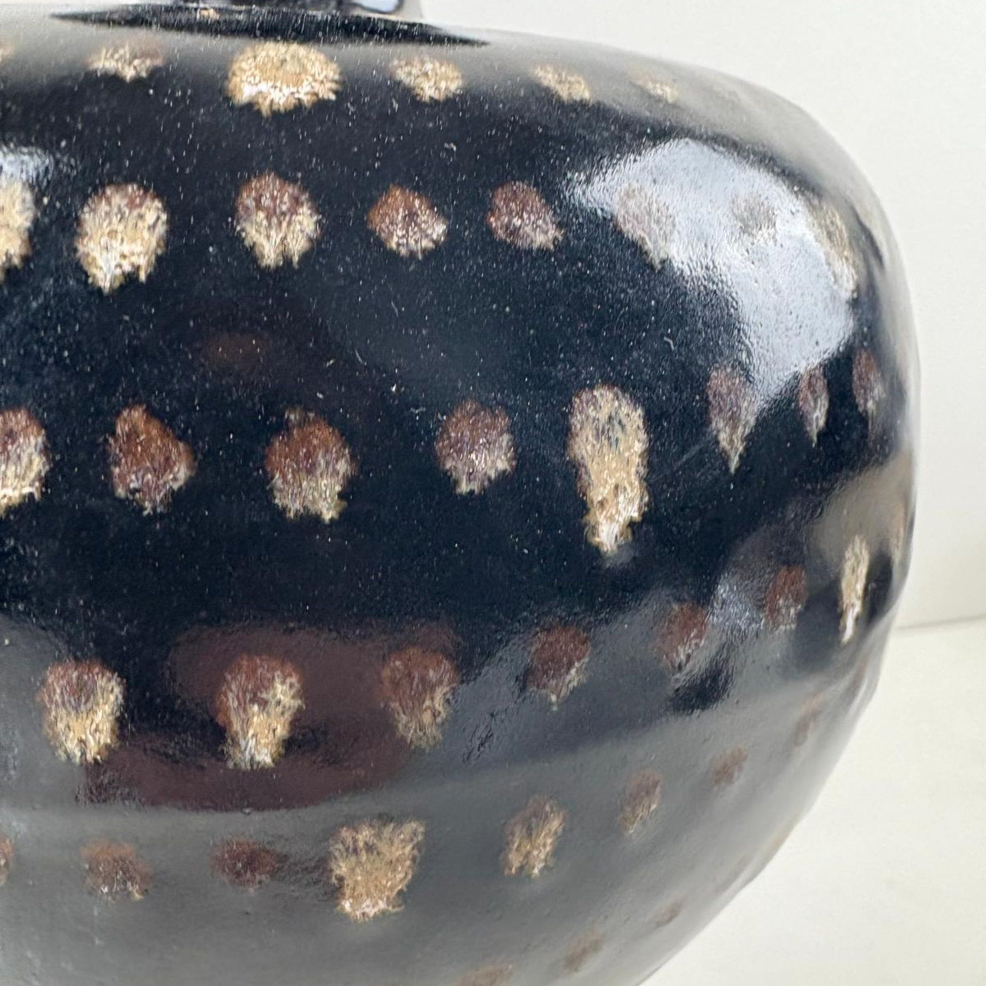 Vintage Chinese Curved Top Contemporary Ceramic Vase - 21st Century