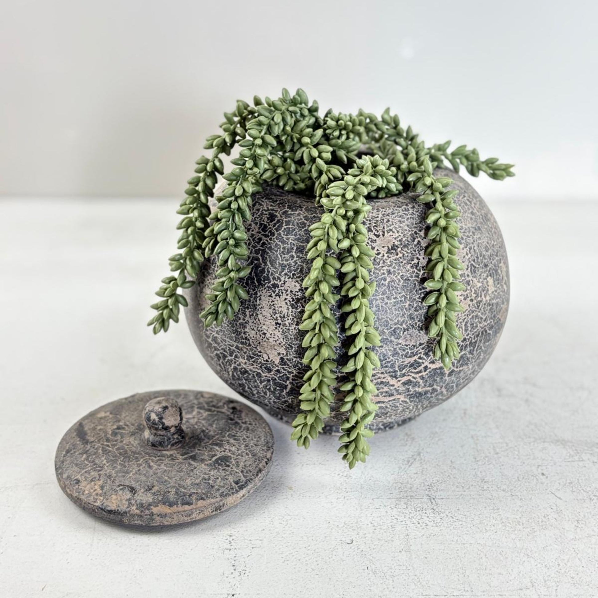 Vintage Wooden Pot with lid - Latipur, Nepal