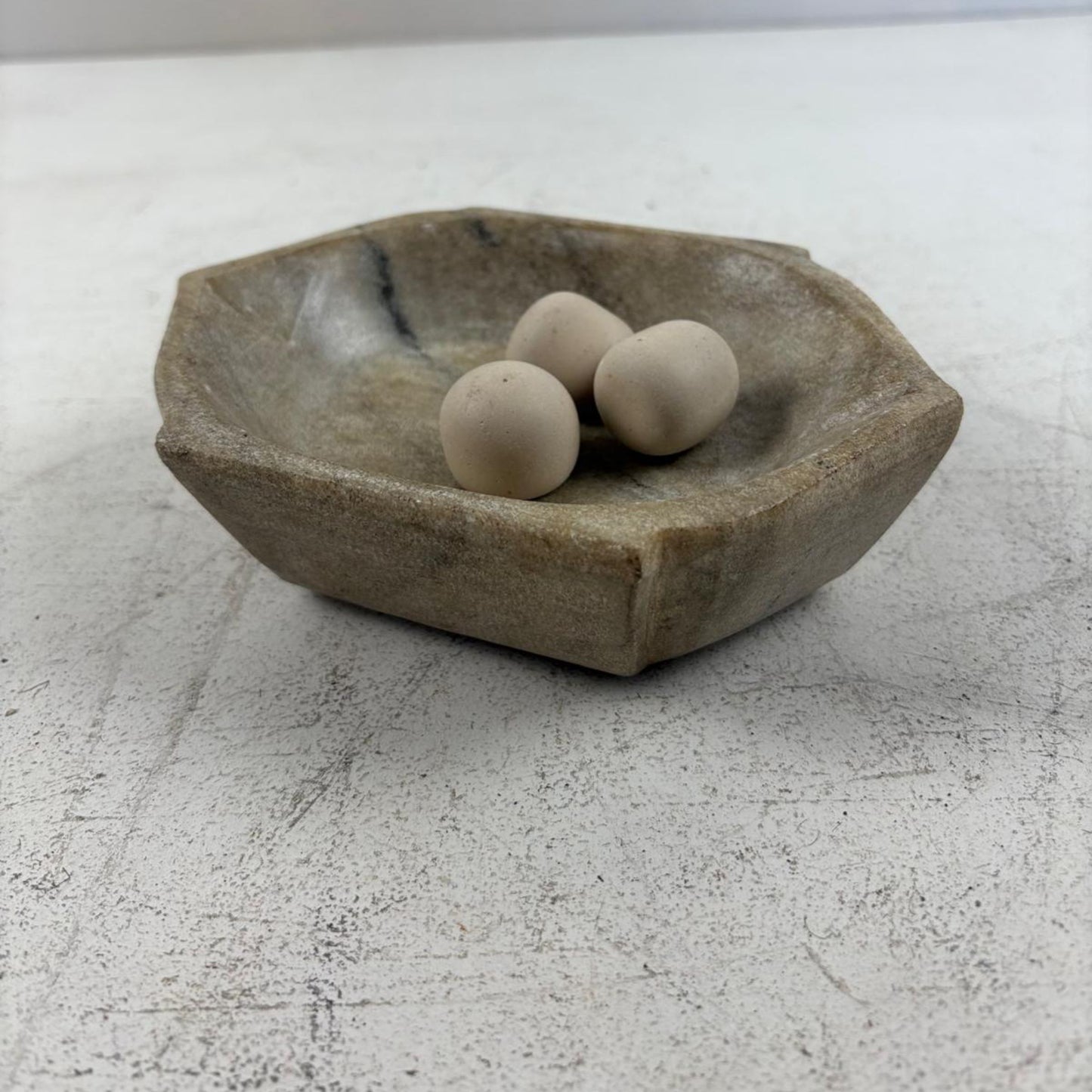 Vintage Marble Dish from India - Heavy