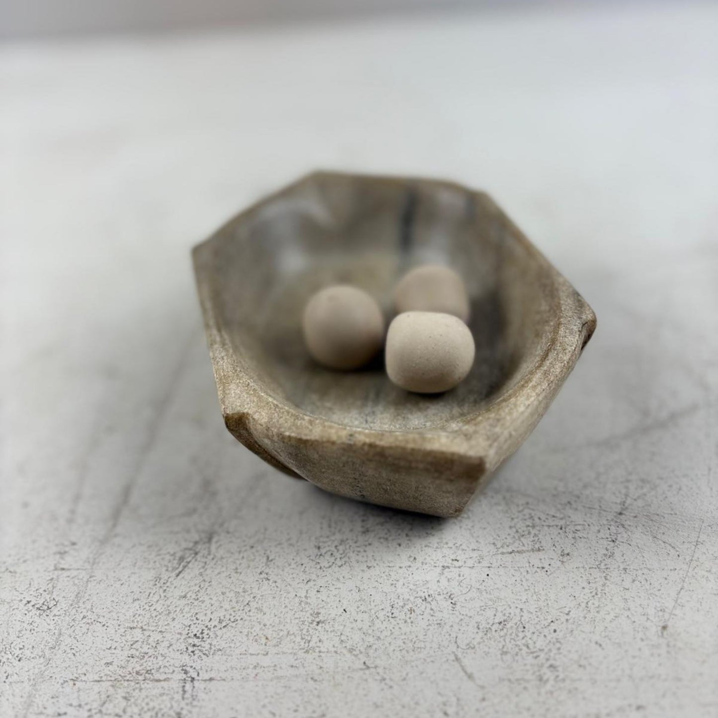 Vintage Marble Dish from India - Heavy