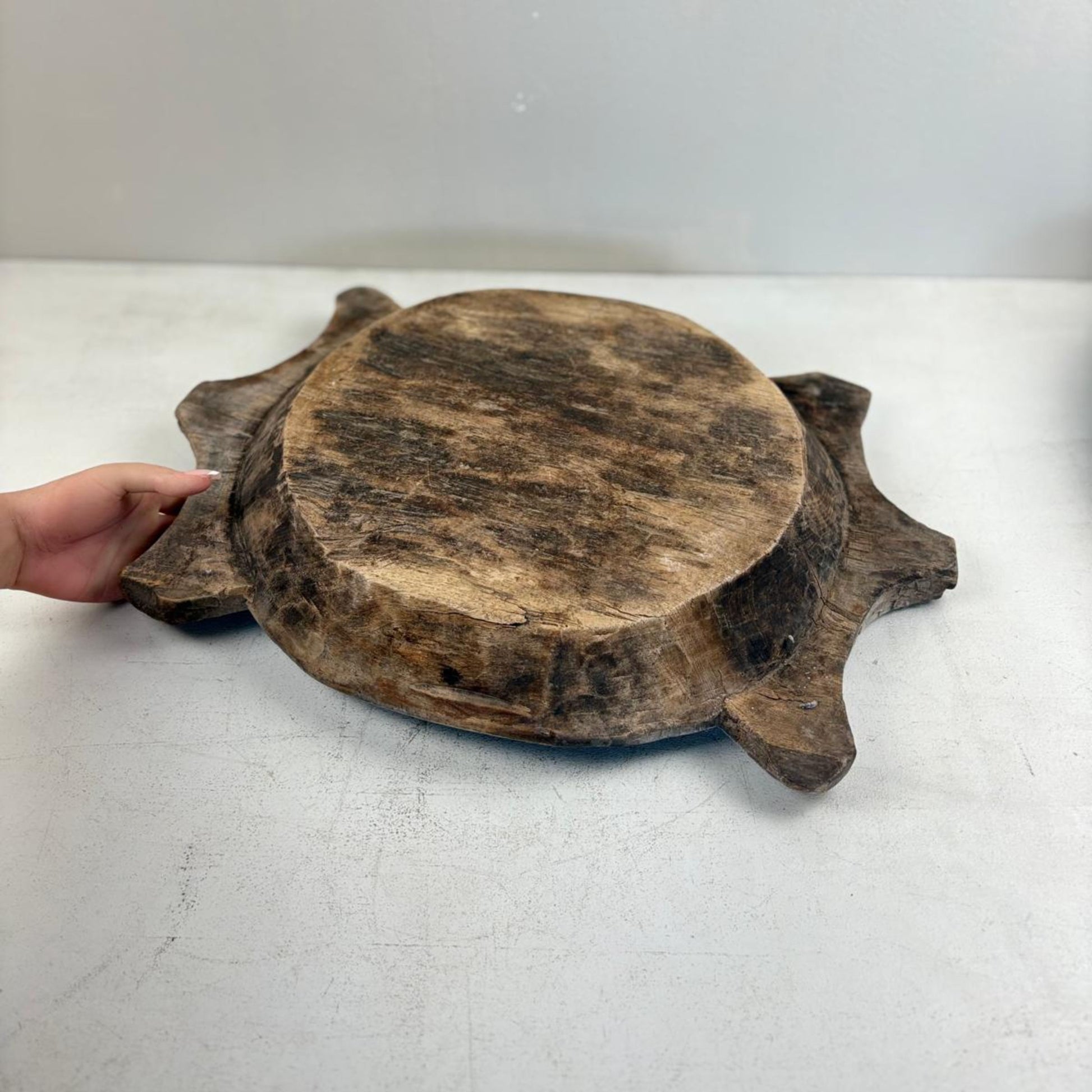 Vintage Indian Wooden Parat Tray