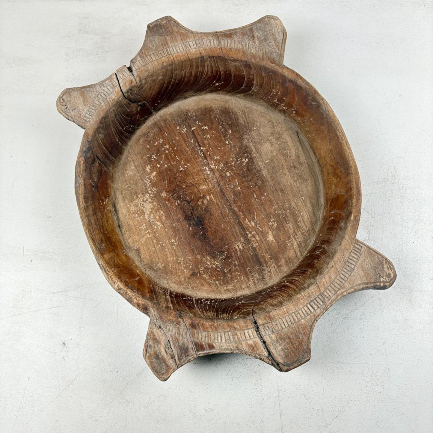 Vintage Indian Wooden Parat Tray