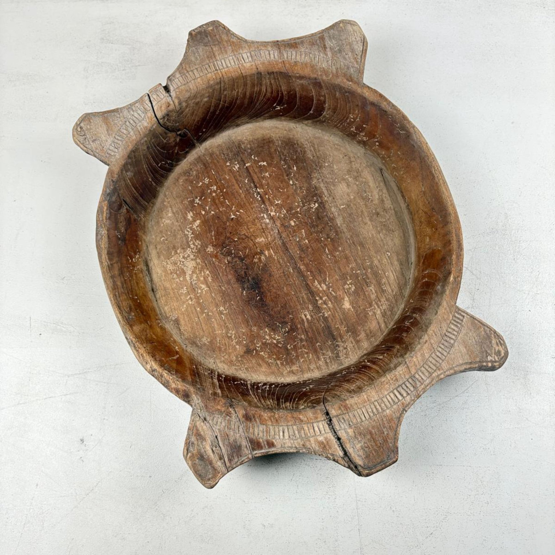 Vintage Indian Wooden Parat Tray
