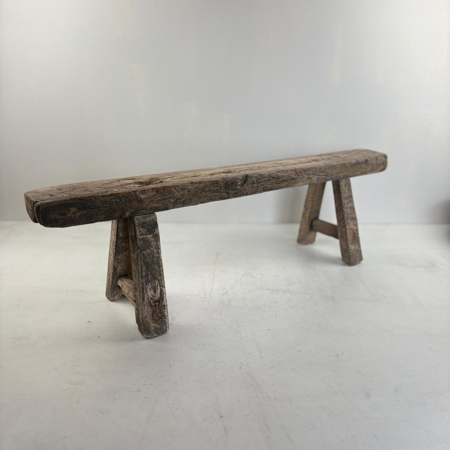 Vintage Chinese School Bench- Handcrafted Elmwood