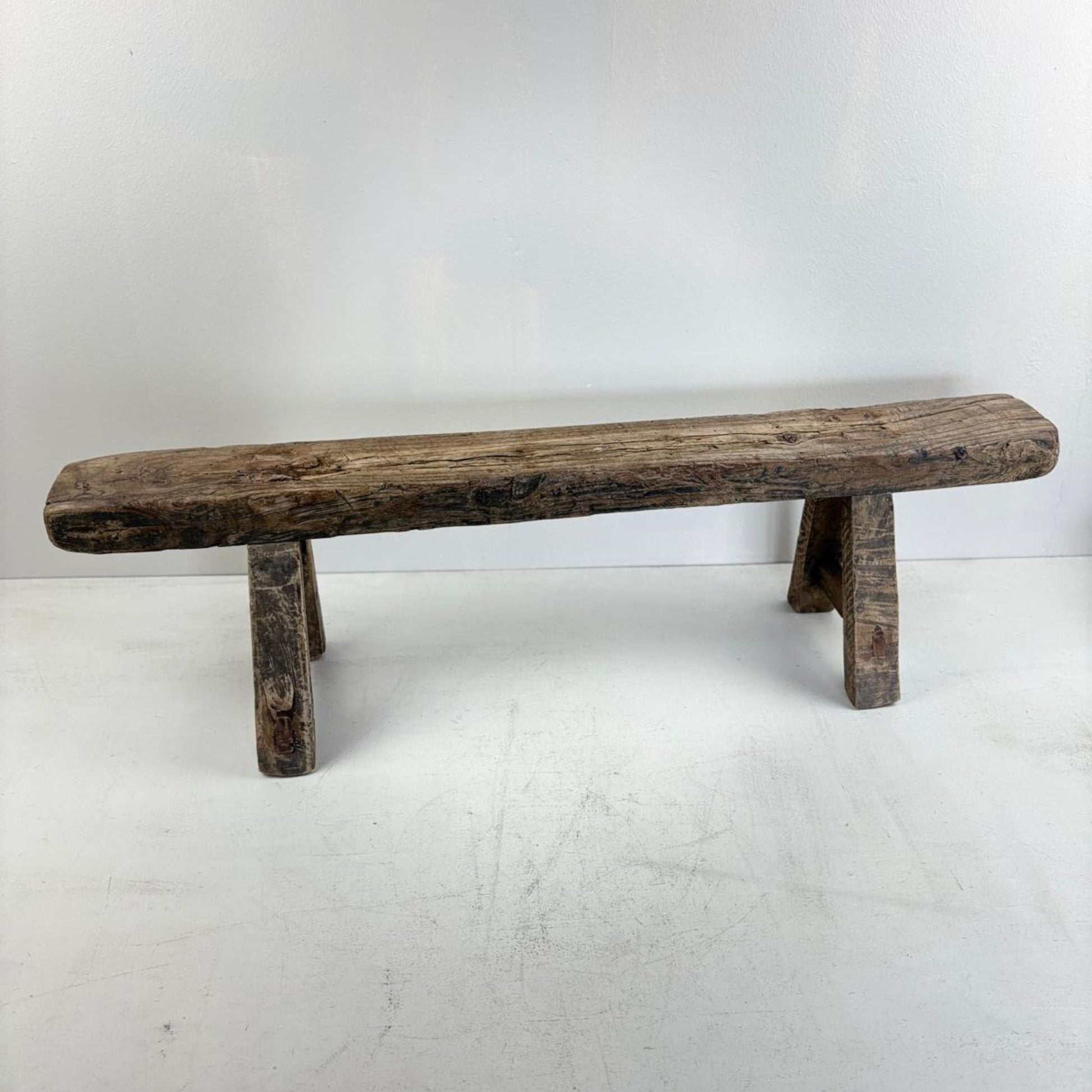 Vintage Chinese School Bench- Handcrafted Elmwood