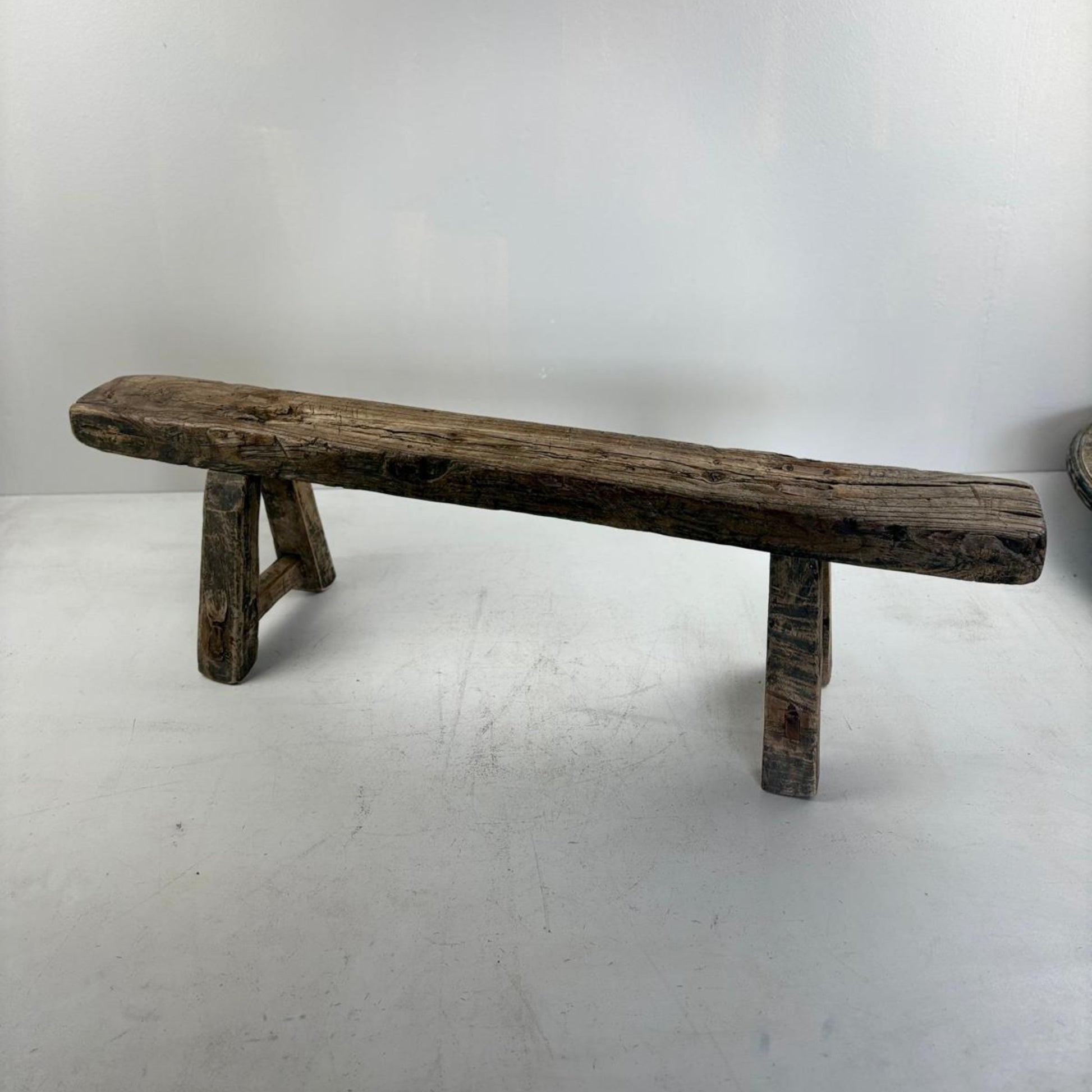 Vintage Chinese School Bench- Handcrafted Elmwood