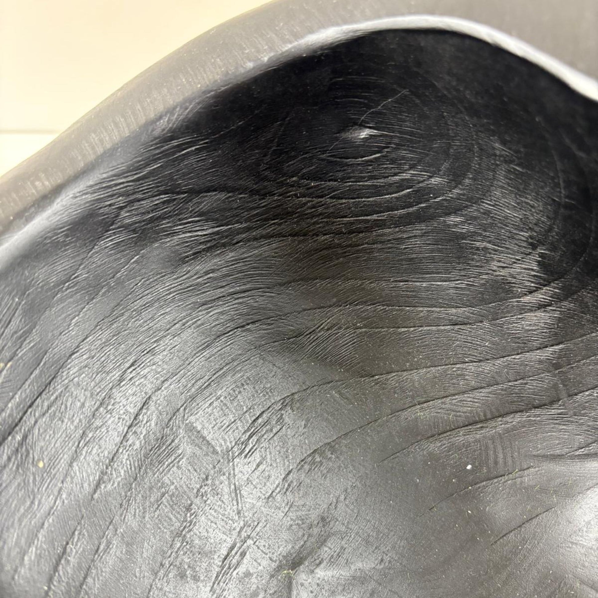 Artisan Handcarved Wooden Teak Bowl - Black