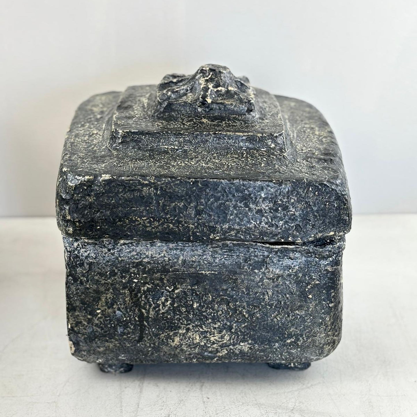 Vintage Indian Paper Maché Large Decorative Lidded Box - Kashmir, India