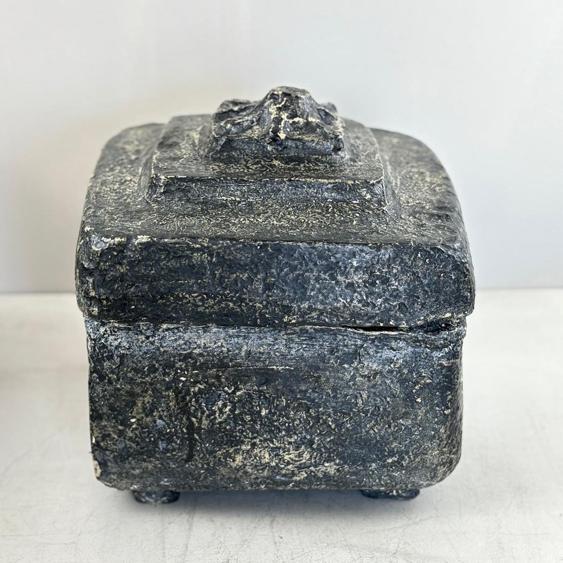 Vintage Indian Paper Maché Large Decorative Lidded Box - Kashmir, India