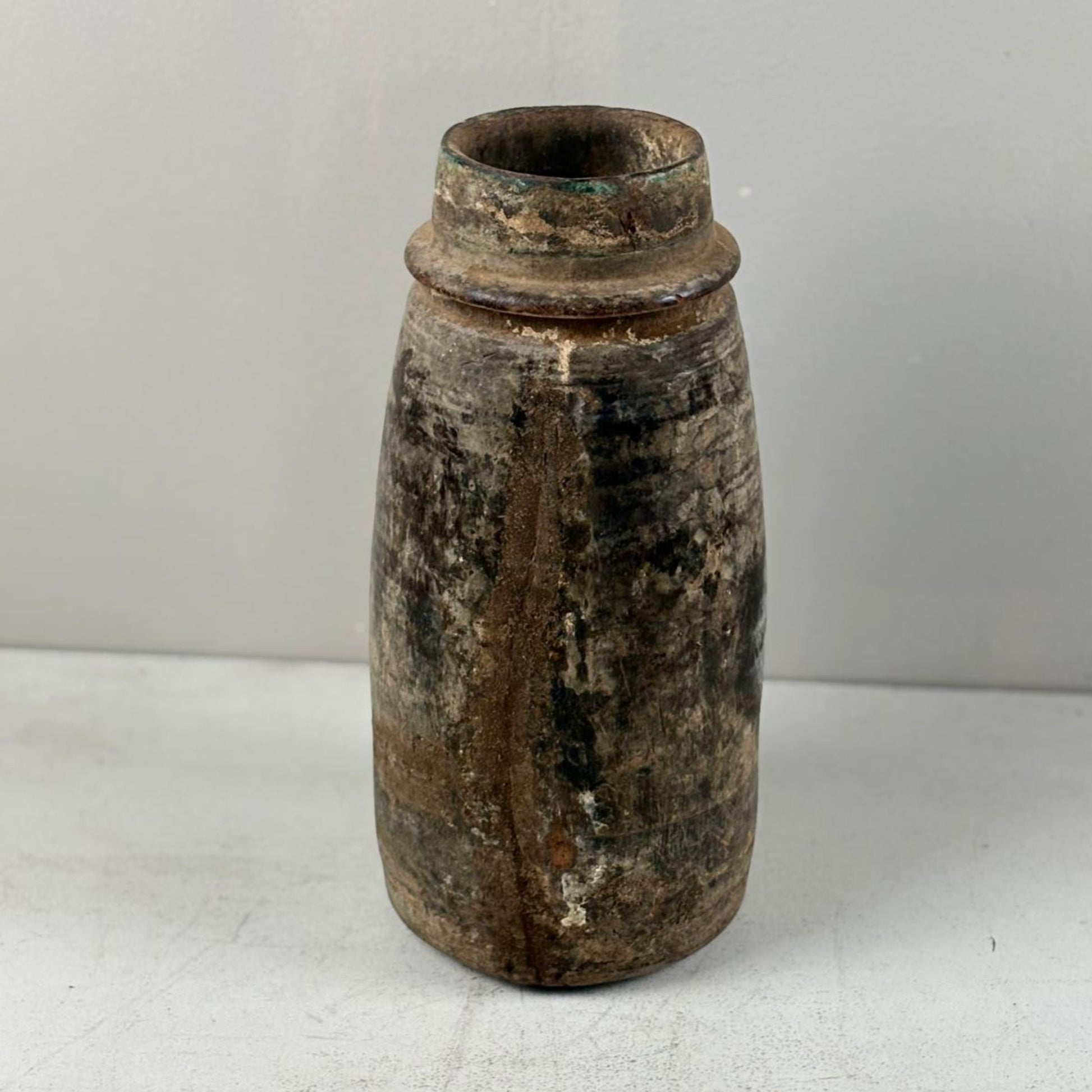 Antique Wooden Himachal Pot - Chhusang, Nepal