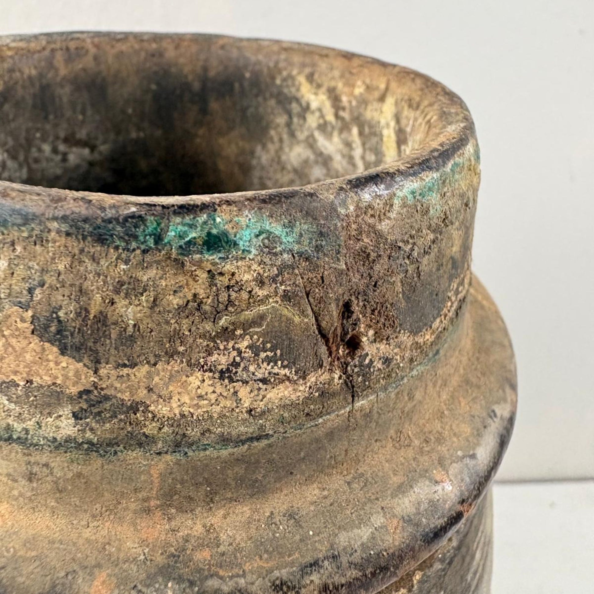 Antique Wooden Himachal Pot - Chhusang, Nepal