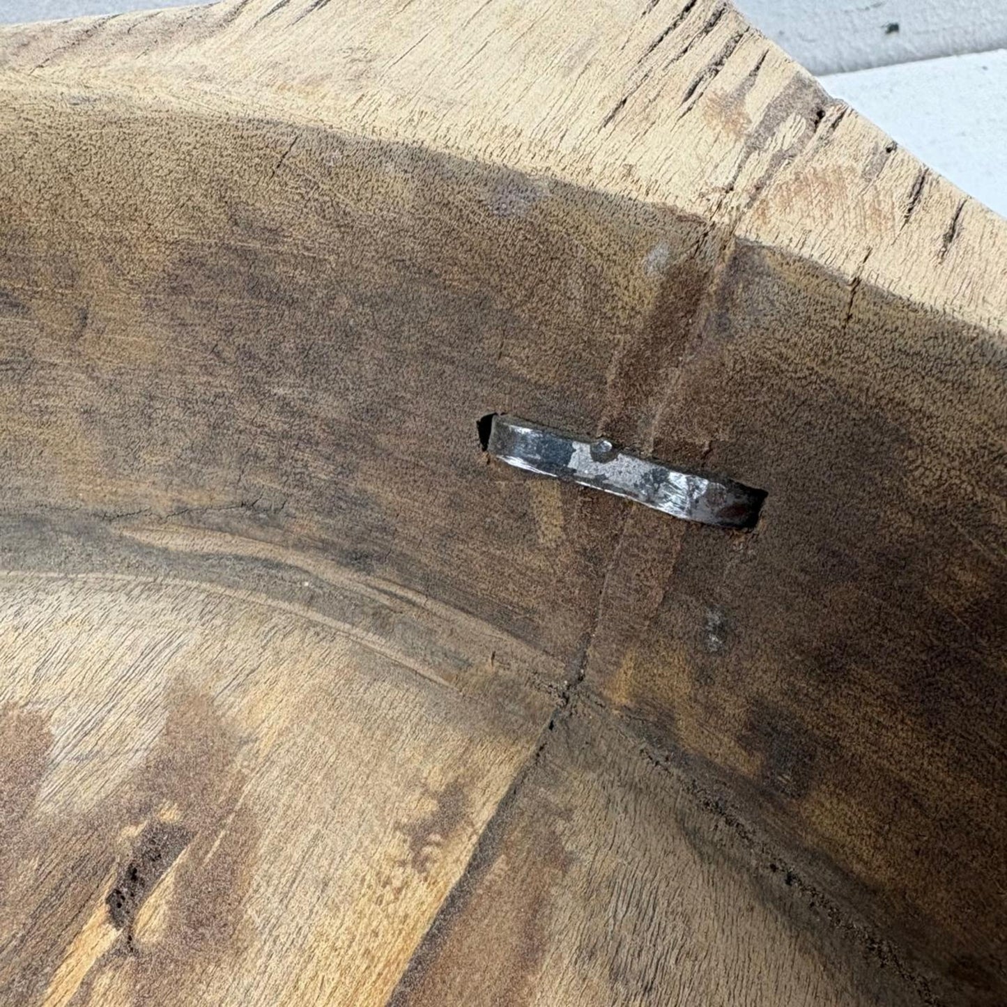 Vintage Indian Wooden Chapati Dish