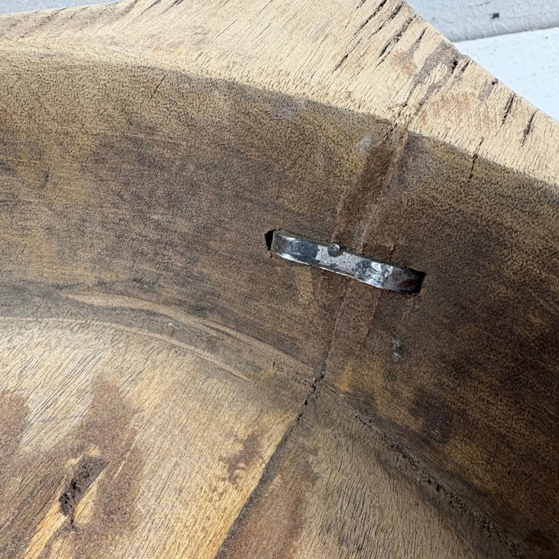 Vintage Indian Wooden Chapati Dish