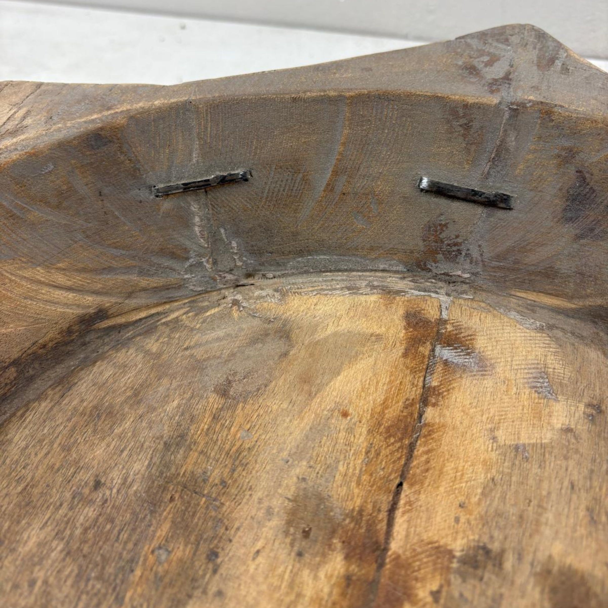 Vintage Indian Wooden Chapati Dish