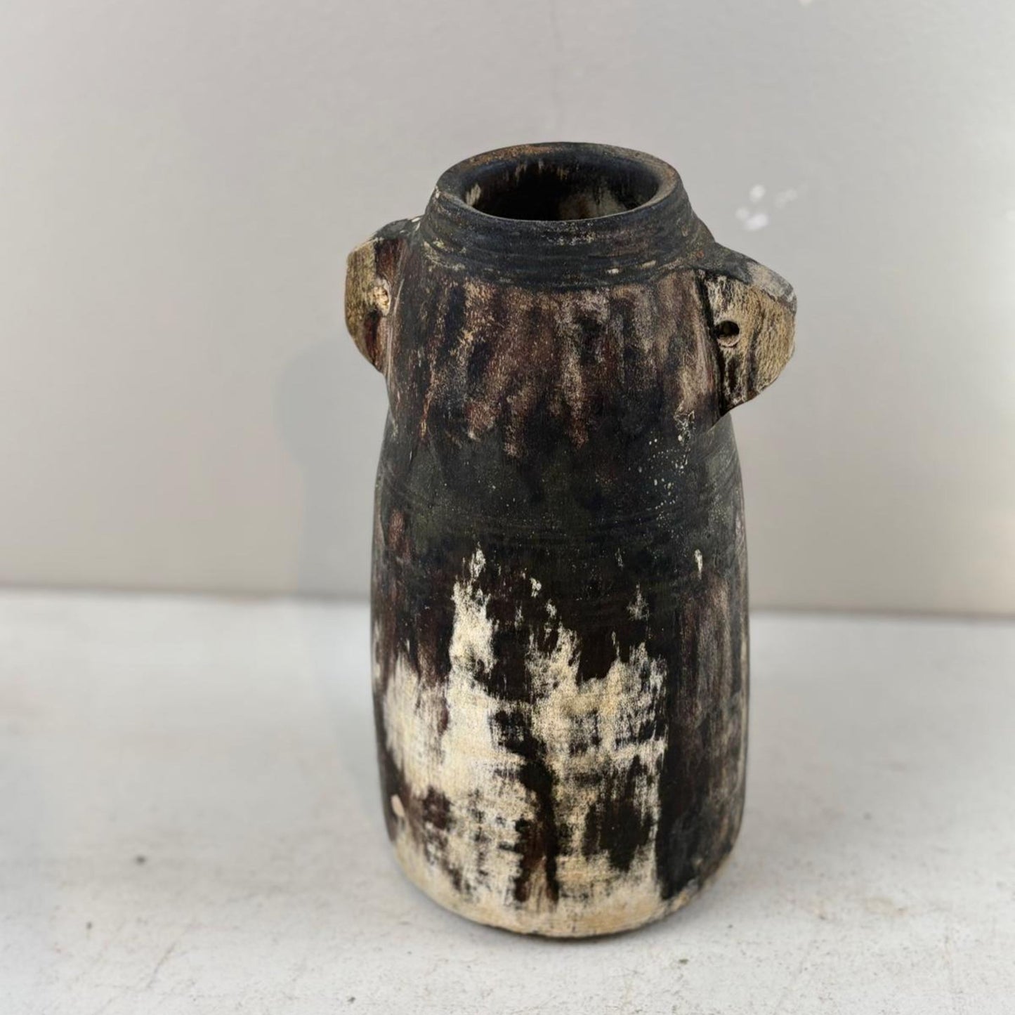 Antique Wooden Himachal Pot - Chhusang, Nepal