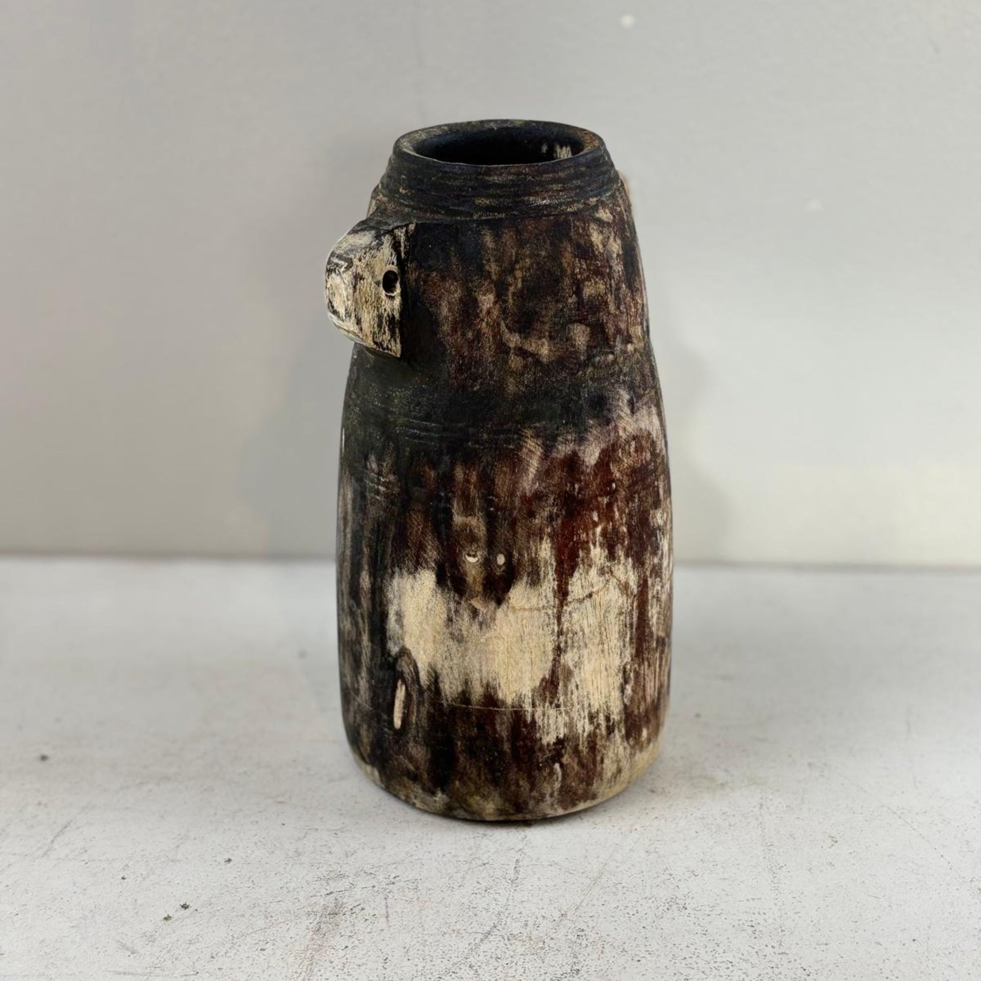 Antique Wooden Himachal Pot - Chhusang, Nepal