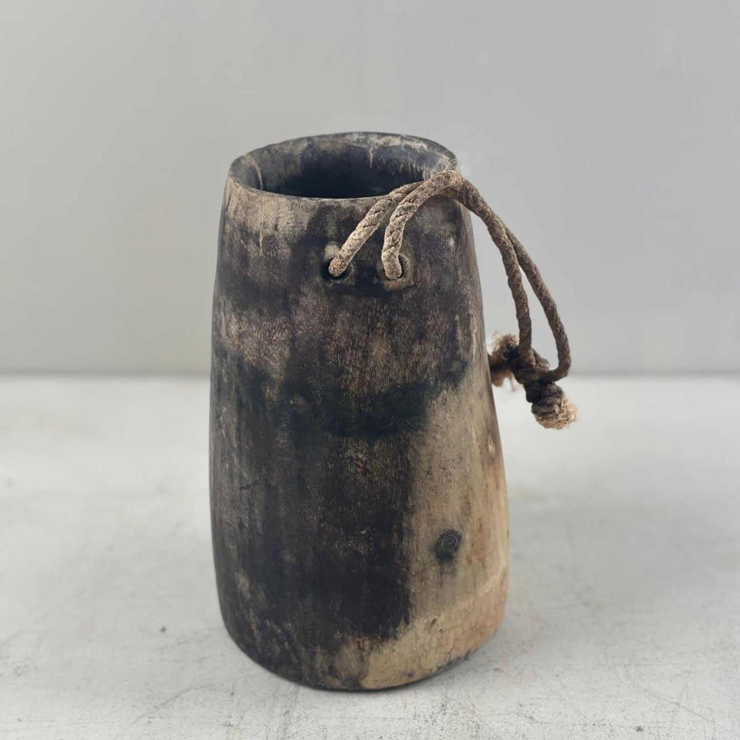 Antique Wooden Himachal Pot - Chhusang, Nepal