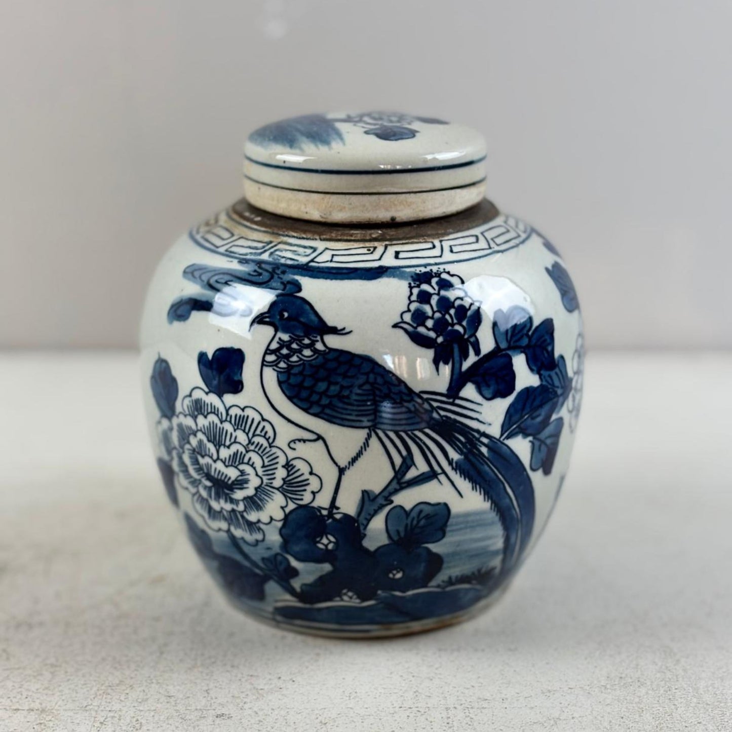 Blue and White Chinese Ginger Jar - 15cm