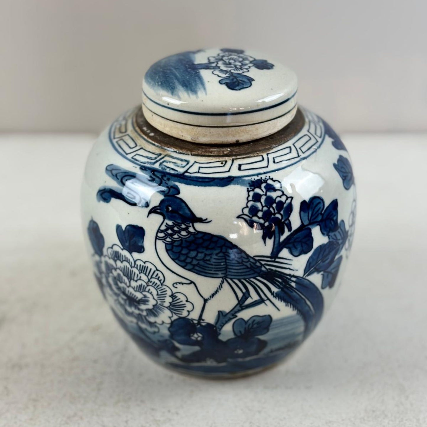 Blue and White Chinese Ginger Jar - 15cm