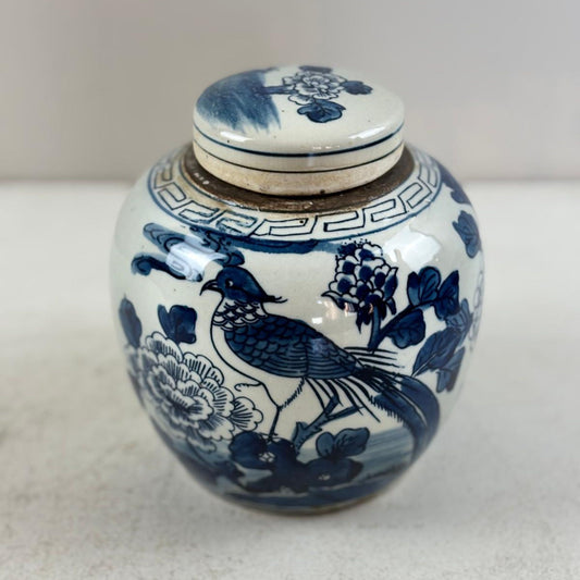 Blue and White Chinese Ginger Jar - 15cm
