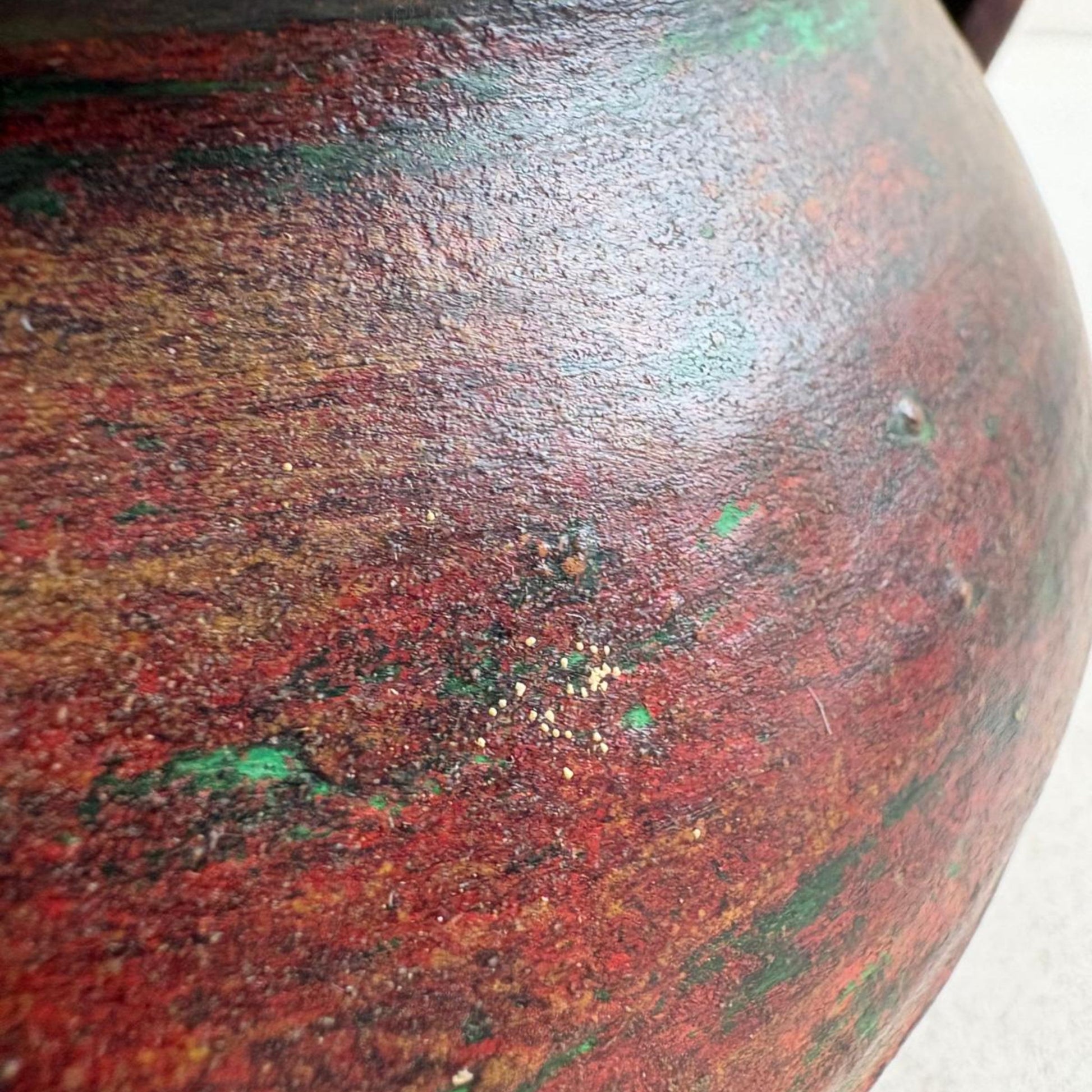 Vintage Clay Vessel Vase Pot with Handles