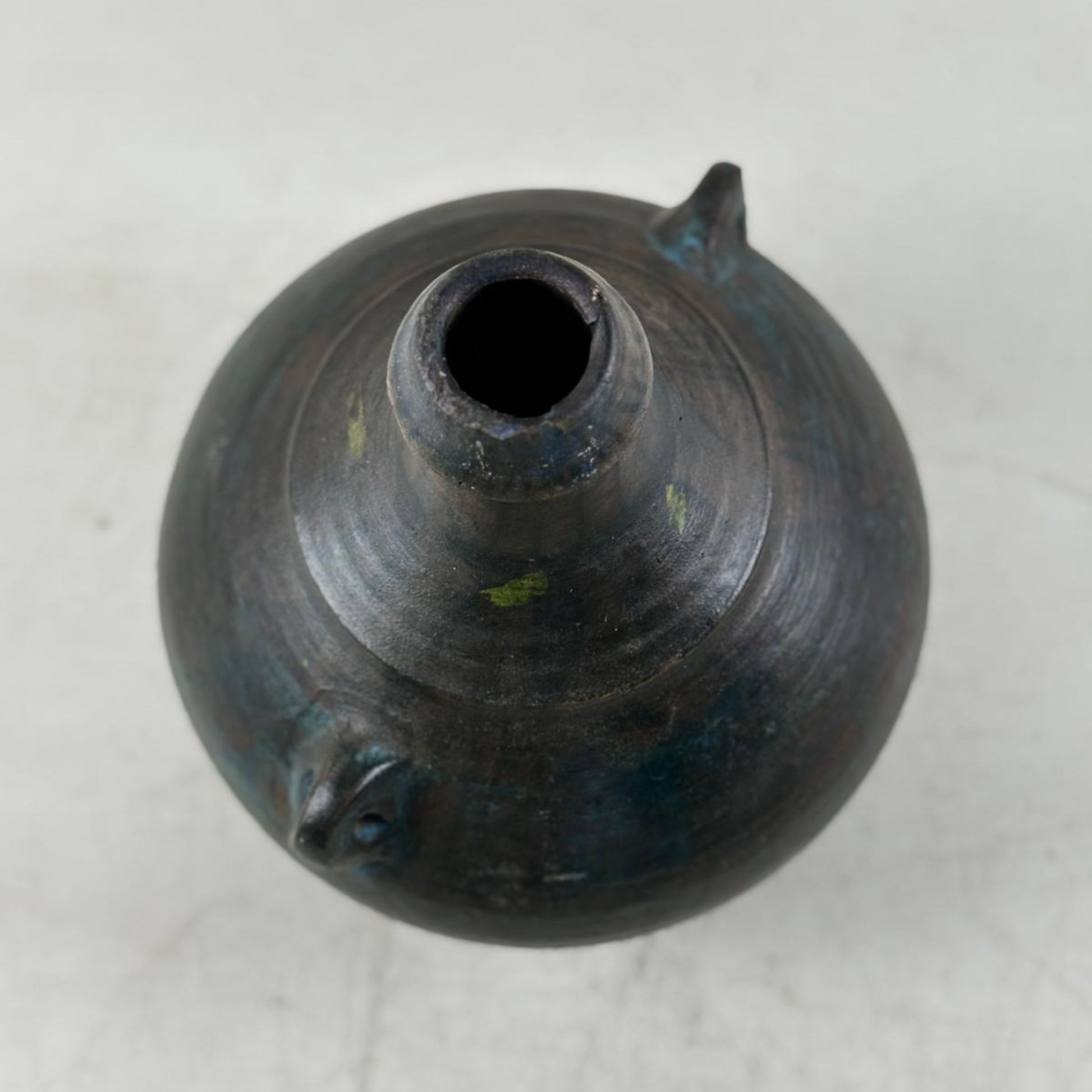 Vintage Clay Vessel Vase Pot with Handles