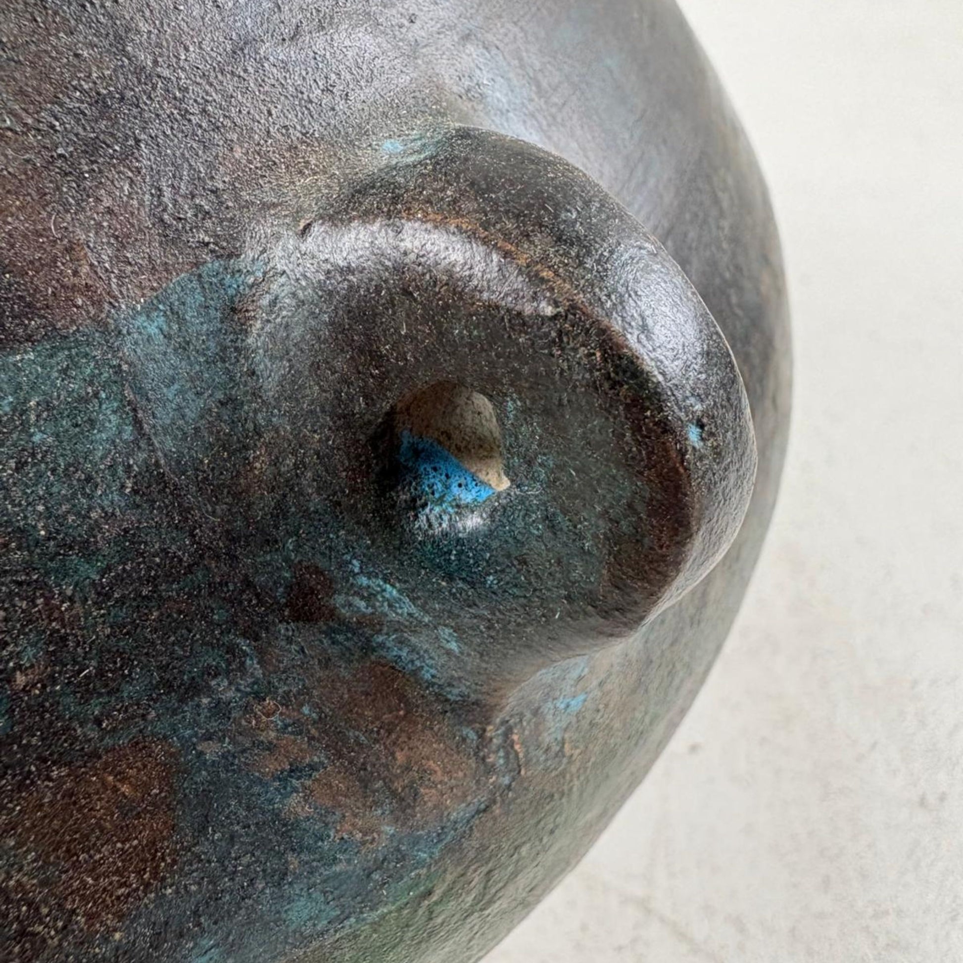 Vintage Clay Vessel Vase Pot with Handles