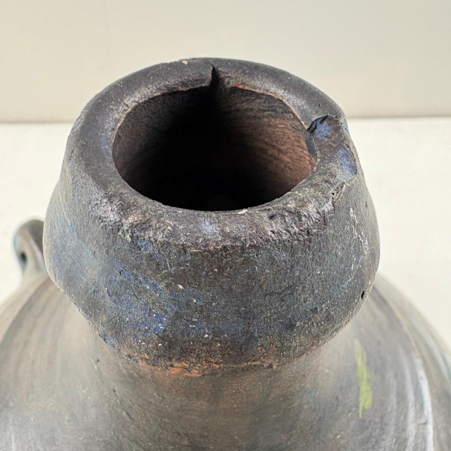 Vintage Clay Vessel Vase Pot with Handles