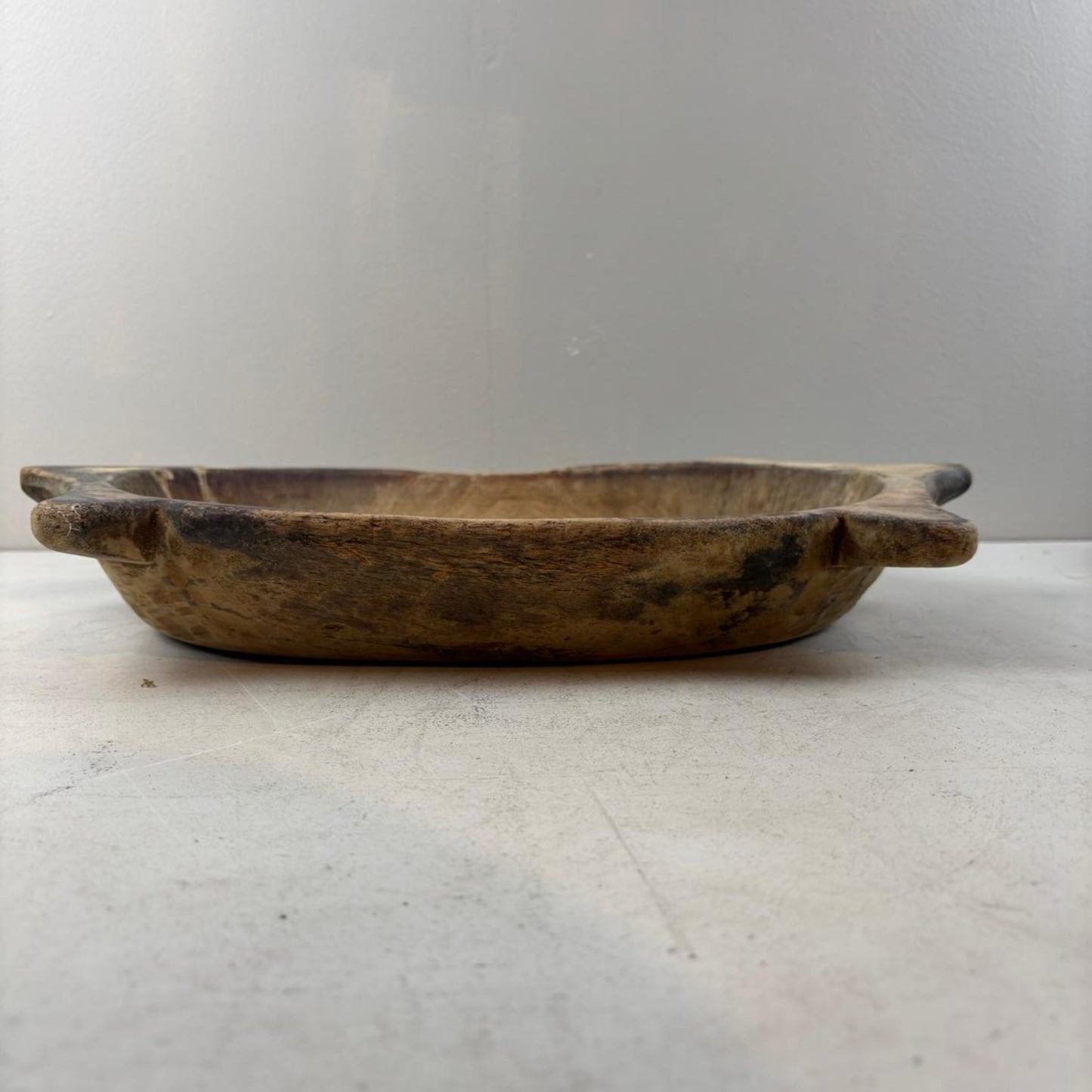 Vintage Indian Wooden Chapati Dish