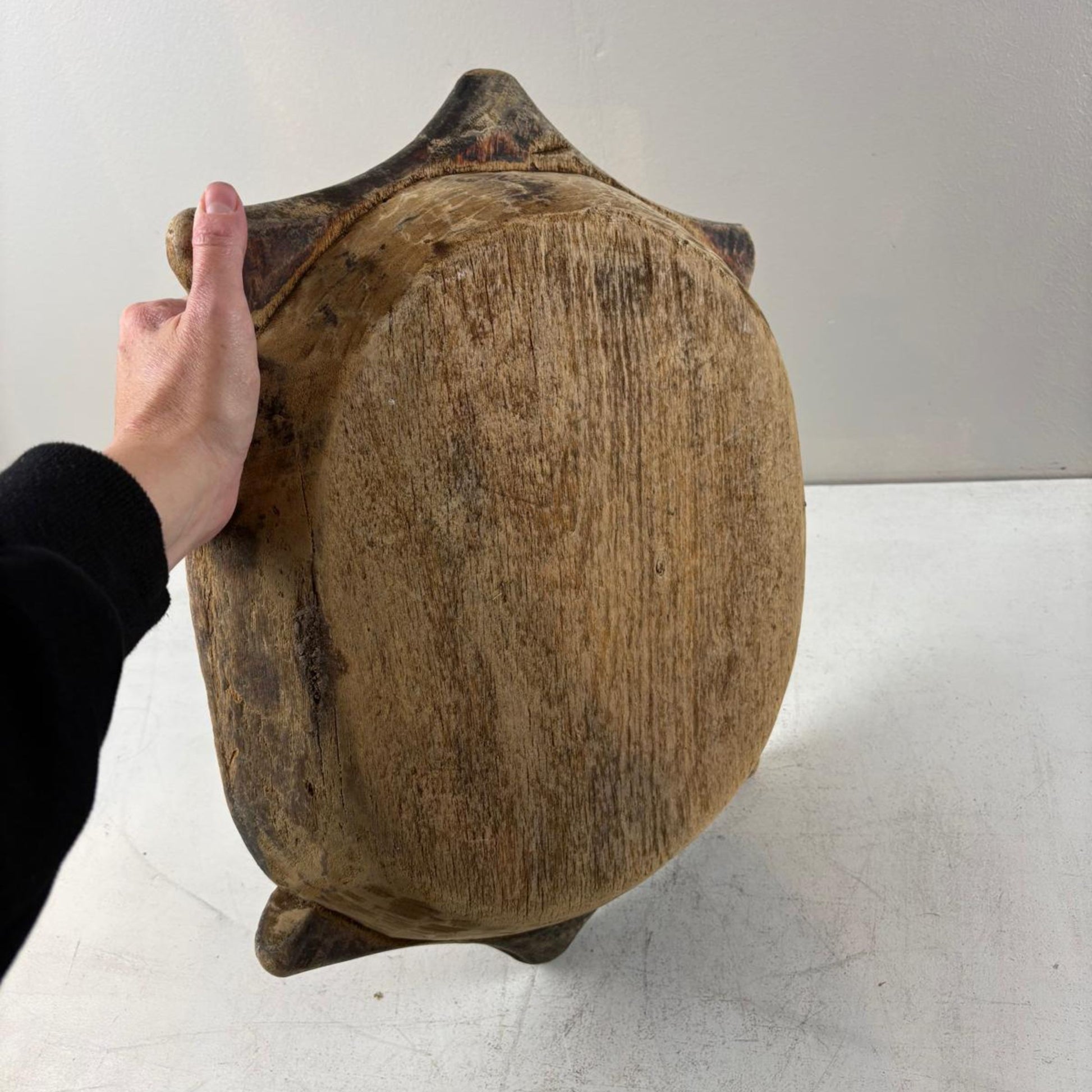 Vintage Indian Wooden Chapati Dish