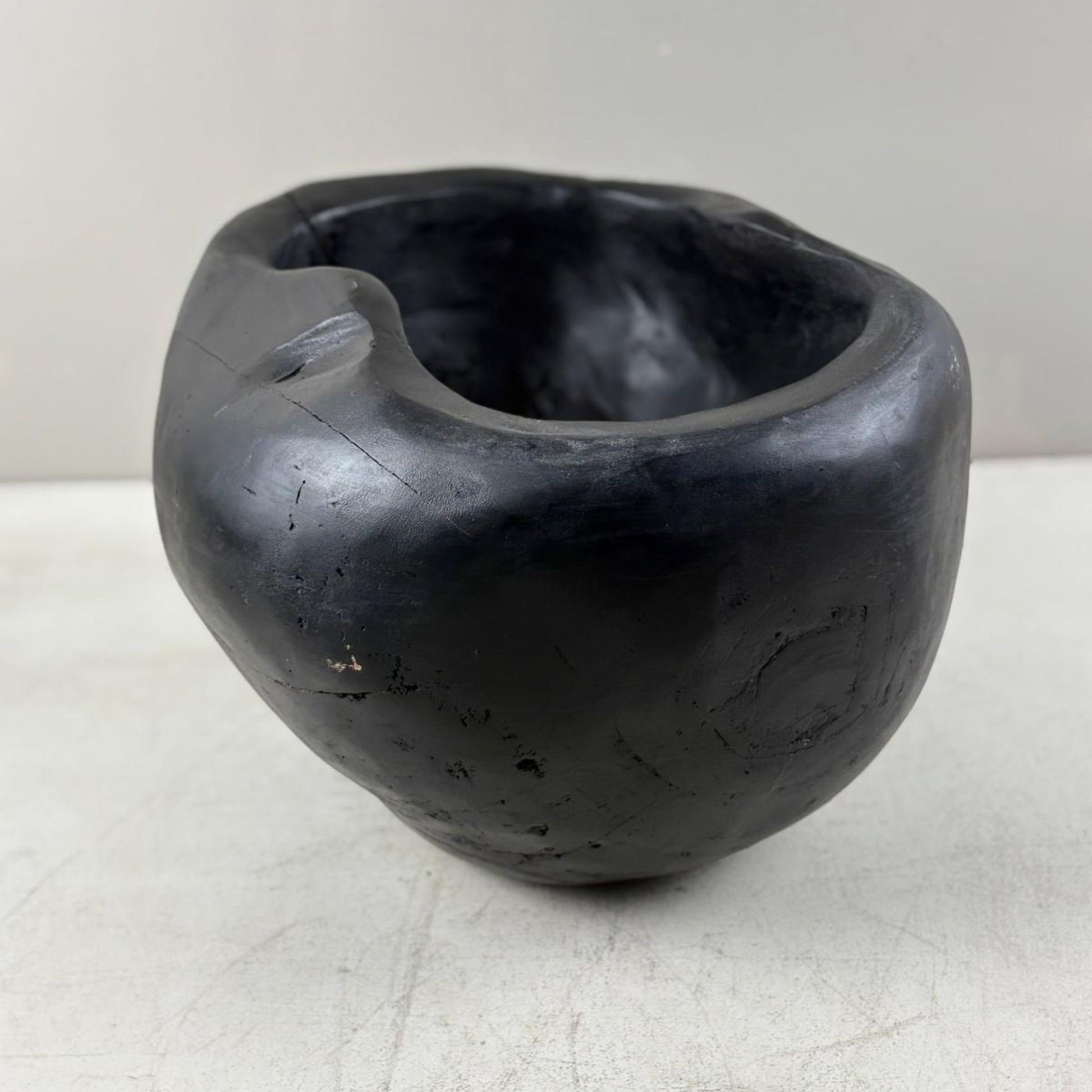 Artisan Handcarved Wooden Teak Bowl - Bali