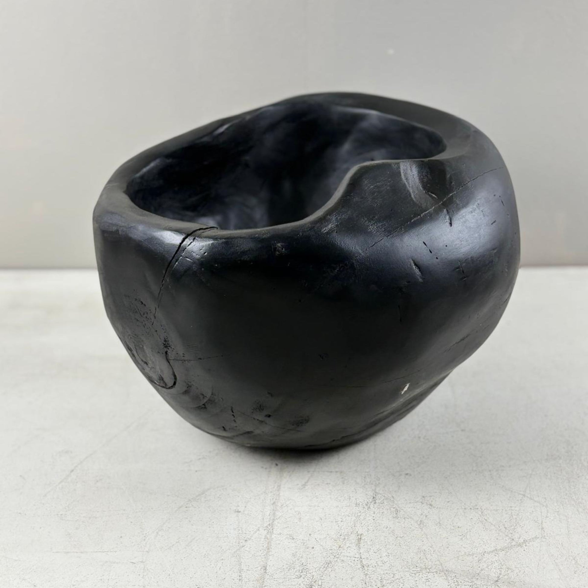 Artisan Handcarved Wooden Teak Bowl - Bali