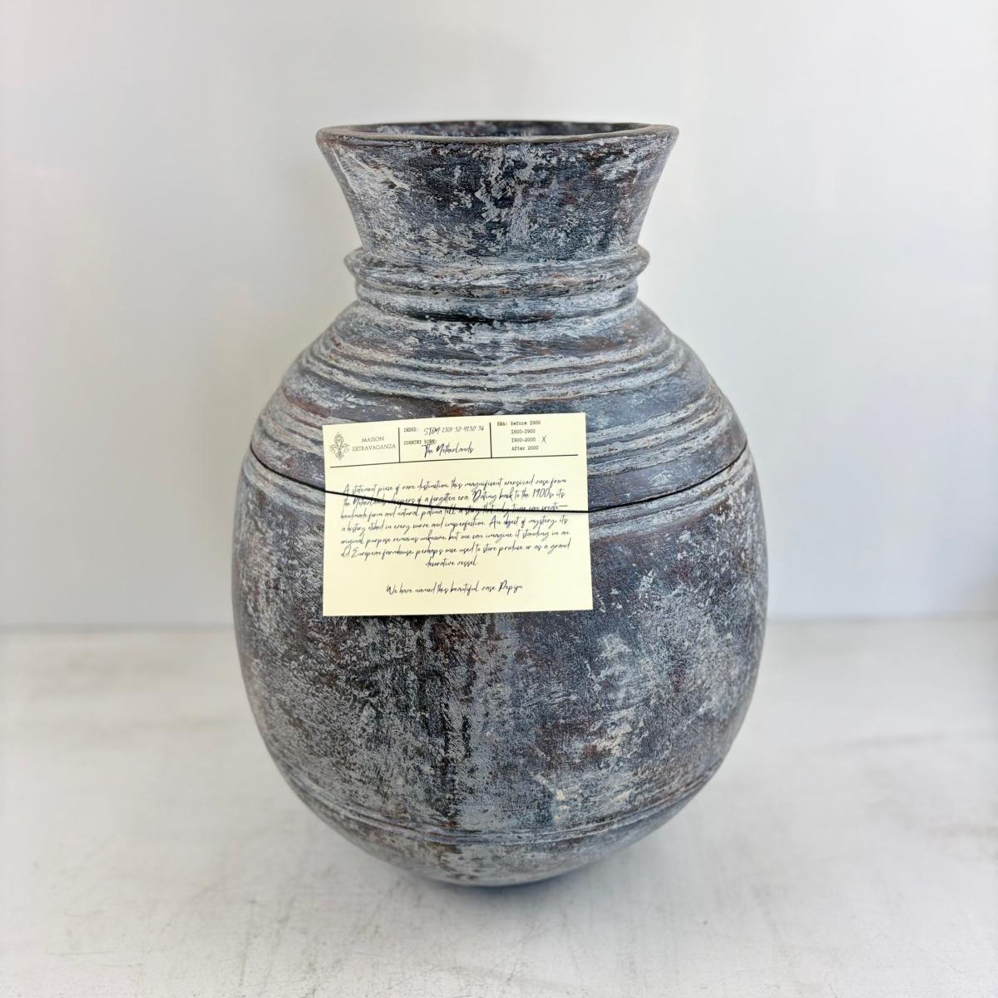 Large Vintage Pottery Vase - The Netherlands