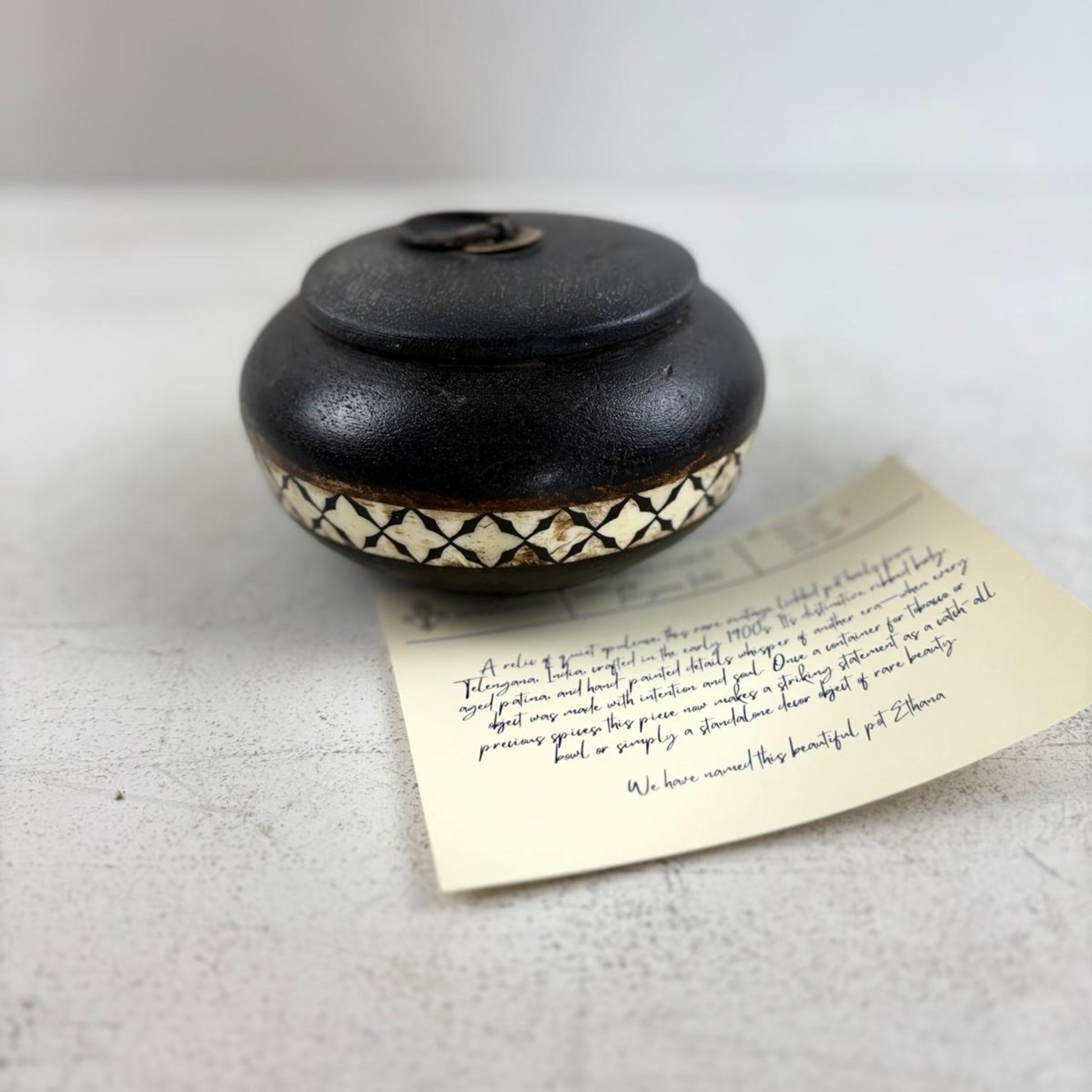 Vintage Lidded Tabacco Box - Telengana, India