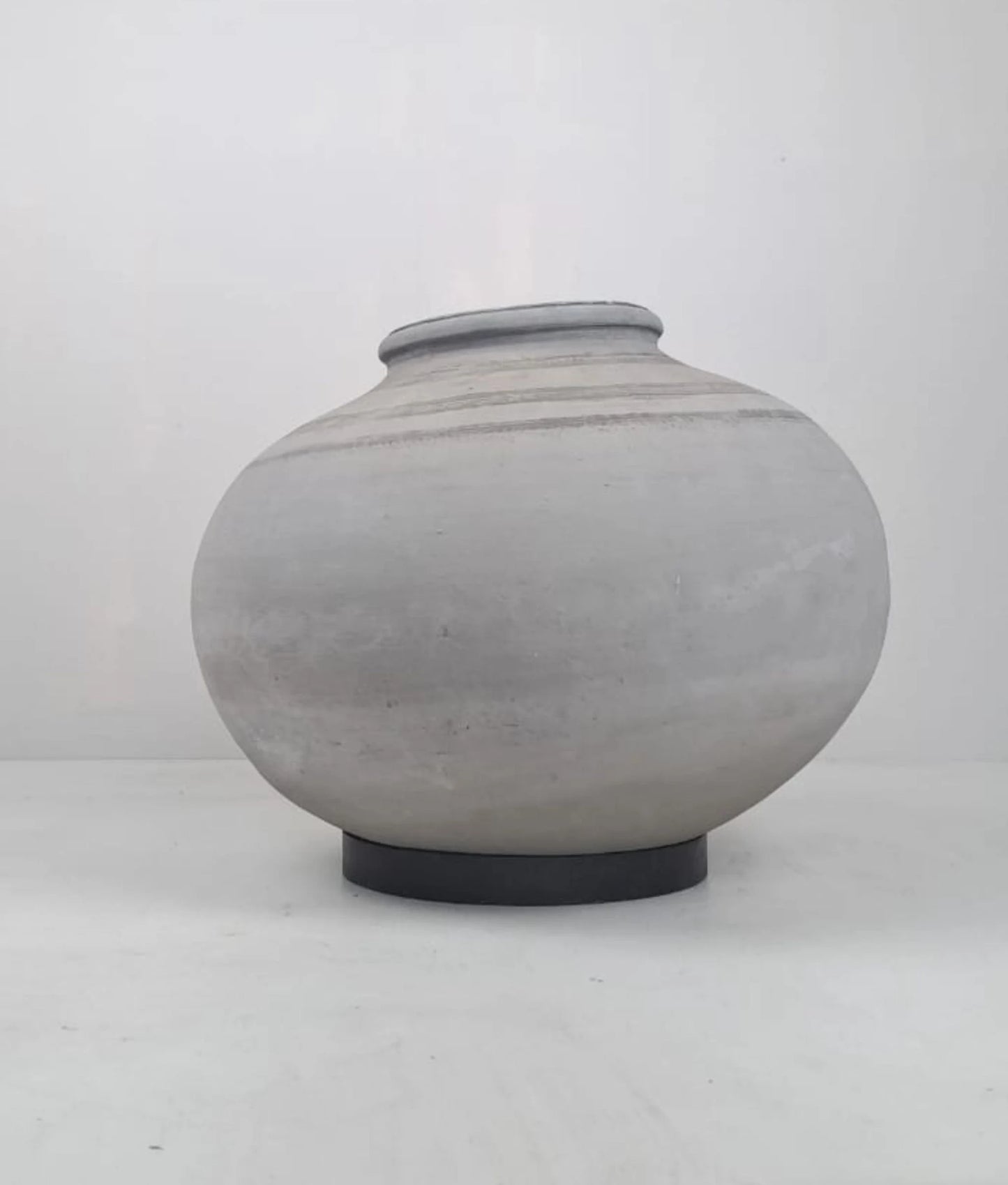 Antique African Clay Water Pot with Ring