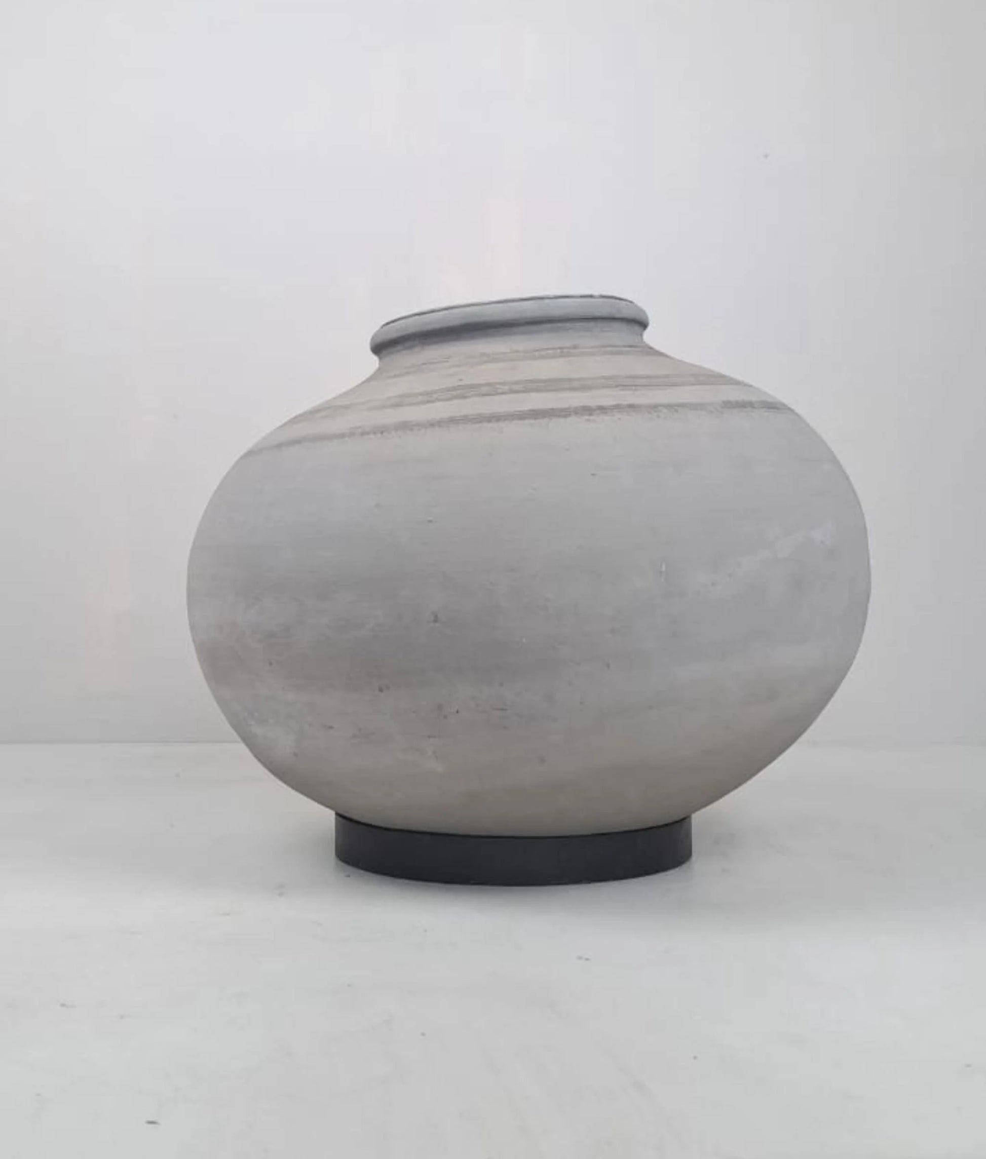 Antique African Clay Water Pot with Ring