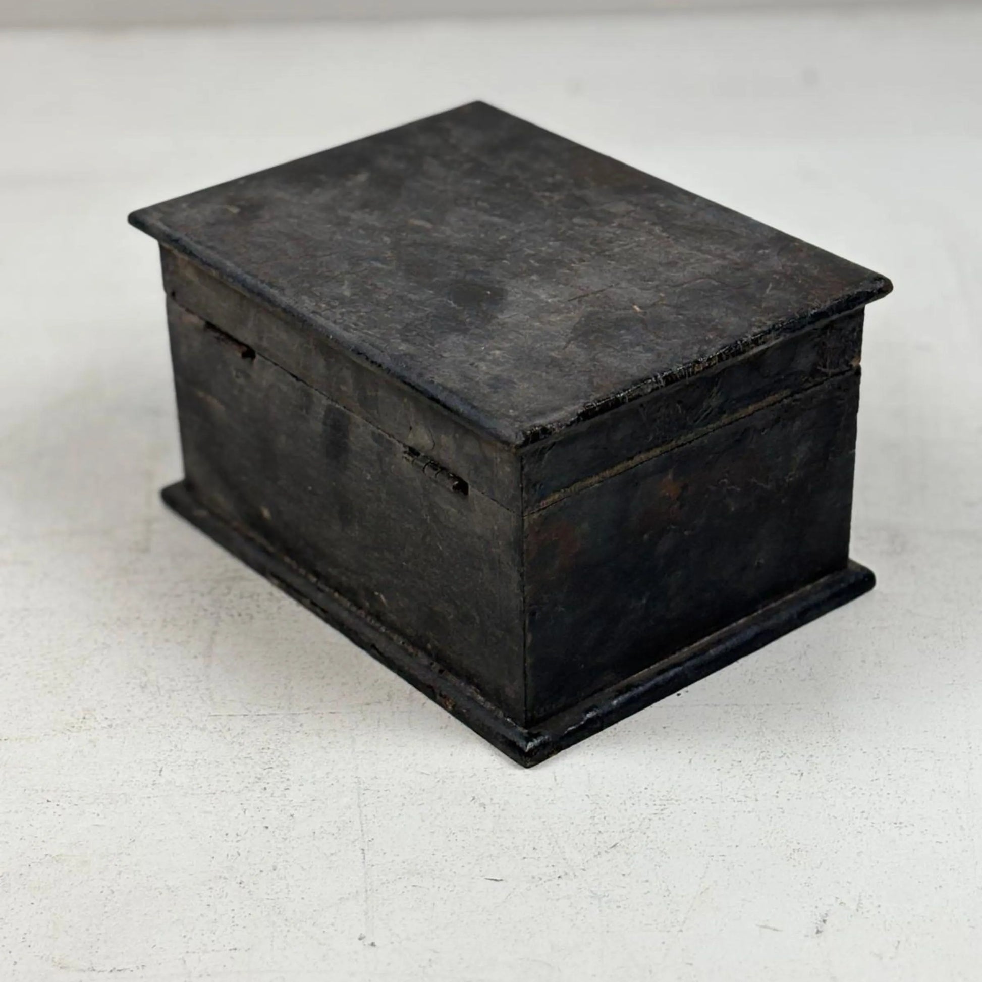Vintage Lidded Wooden Box from India
