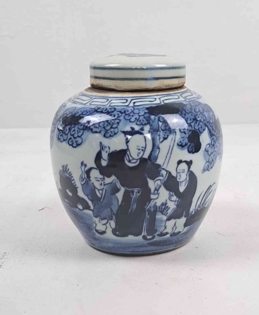 Blue and White Chinese Ginger Jar - 15cm