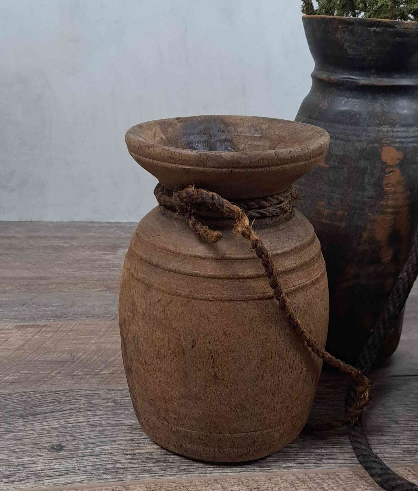 Antique Wooden Himachal Pot