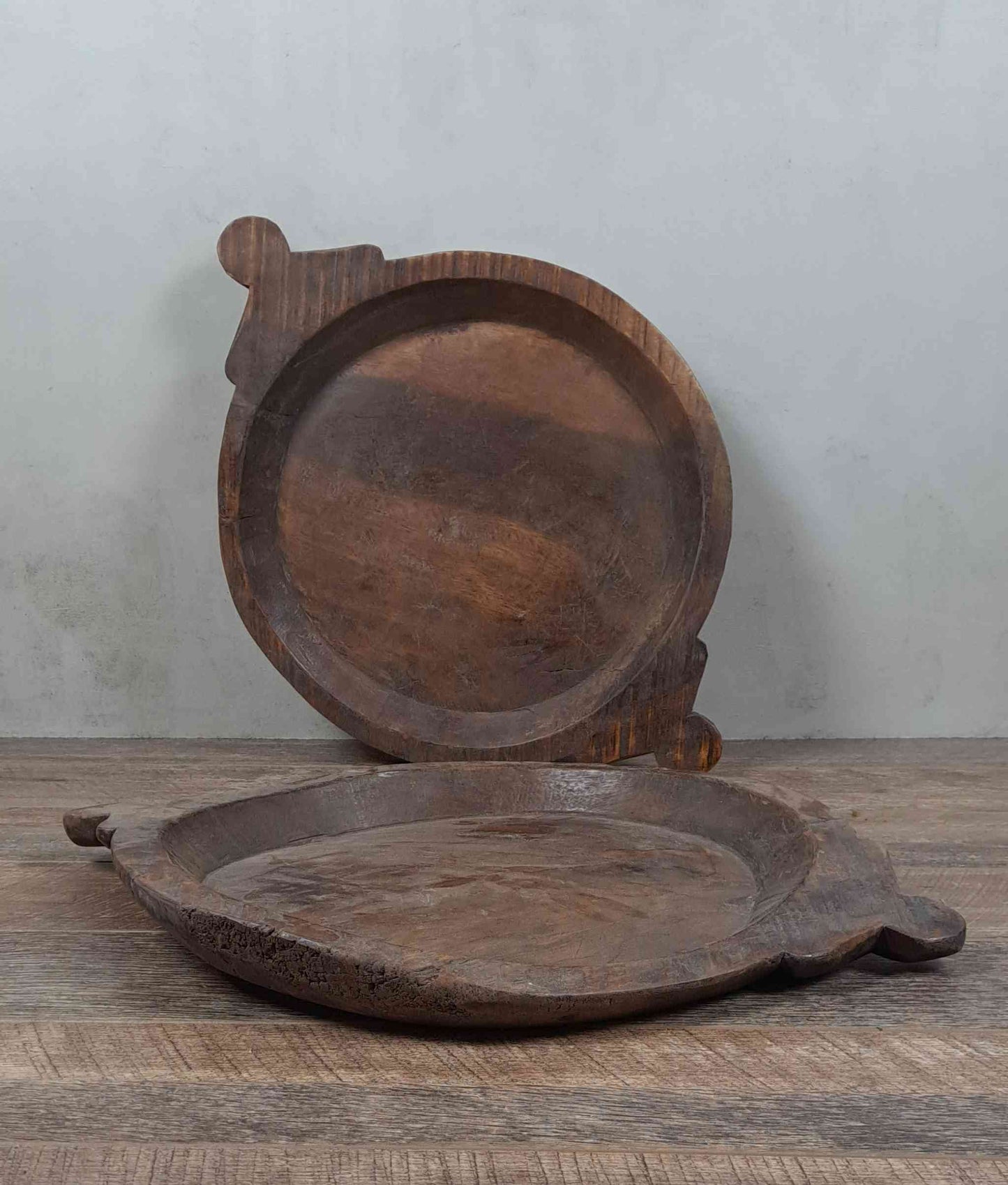 Vintage Indian Wooden Chapati Dish